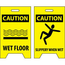 Floor Sign - Caution Wet Floor Caution Slippery When Wet Accuform Manufacturing