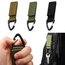 Tactical Outdoor Keychain Buckle Hook Molle Webbing Carabiner Backpack Belt Clip