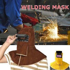Welding Hood Helmet Welder Mask Safety Protector Cap Leather 2-colors