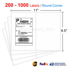 200-1000 Mailing Shipping Labels 8.5 X 5.5 Round Corner Half Sheet Self Adhesive