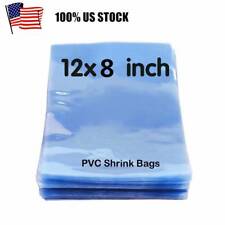 Clear Heat Shrink Film Wrap Bags Pvc For Bottles Candles Jars 8x12 Inch Usa
