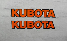 2x Kubota Orangeblack Decals Stickers Tractor Backhoe Skid Steer Utv Pick Size