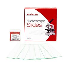 Amscope 72 Pre-cleaned Blank Microscope Slides 100 22x22mm Square Glass Covers