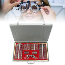 266 Pcs Trial Lens Set Optometry Rim Case Kit Metal Rim Optical Lens Test W Box