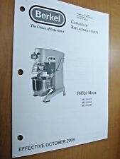 Berkel Fms20 Mixer Catalog Of Replacement Parts Ml-141017ml-141018 Ml-141040