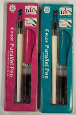 2 X Pilot Parallel Pen Fountain Pen Metal Plate Calligraphy 3.0mm 4.5mm