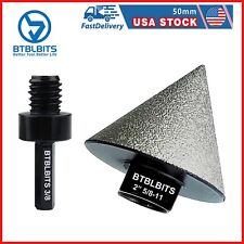2 Diamond Beveling Chamfer Cone Milling Bit Tile With Hex Adapter Countersink