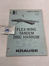 Owners Manual For Krause Flex Wing Tandem Disc Harrow 1952 1955 1956 1959 1960 B