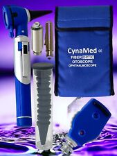 Cynamed New Led F.o Otoscope Opthalmoscope Ent Diagnostic Examination Blue 