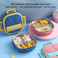 Food Warmer Kids School Lunch Box Thermal Insulated Container W 3 Compartments