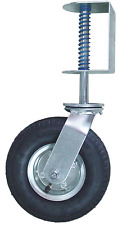 Gate Caster Wheel Support Pneumatic Spring Loaded Swivel Fence Roller Heavy Duty