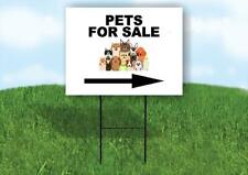 Pets For Sale Right Arrow Yard Sign Road With Stand Lawn Sign Single Sided