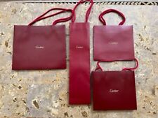 Lot Of 4 Authentic Cartier Red Paper Shopping Gift Bags