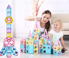 Magna Tiles Rainbow Colors 108 Pcs Set Magnetic Building Toy Magnet Blocks Kids