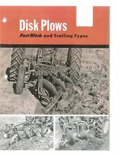 Ih Mccormick Fast Hitch Disk Plows Brochure Farmall Tractors Disc Trailing Types