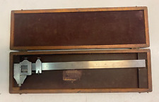 Vintage Starrett Model 122 Vernier Caliper 12 Inside Outside W Wood Case