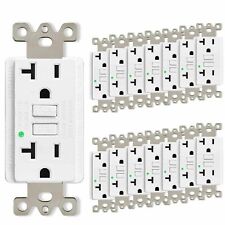 20a Amp Gfci Outlet Non-tamper-resistant Receptacle Led Indicator Wallplate 15pk