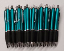 30ct Lot Retractable Misprint Pens Thick Barrel Rubber Grip Tealaqua Bluegreen