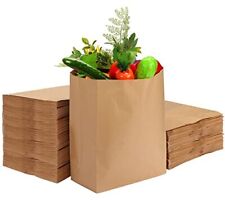 150 Packs Kraft Brown Paper Grocery Bags Bulk Large For Shopping Merchandise New
