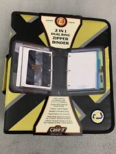 Case It 2 In 1 1.5 Ring Zipper Binder Handle Strap Organize Yellow Blk D100