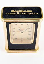 Vintage Raytheon Employee Clock Attendance Recognition Table Top Clock Read