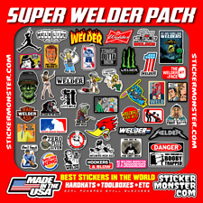 Super Welder Pack 40 Hard Hat Stickers Hardhat Sticker Decals Welding Hood