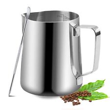 Milk Frothing Pitcher 20oz600ml Milk Frother Cup Stainless Steel Jug Steaming