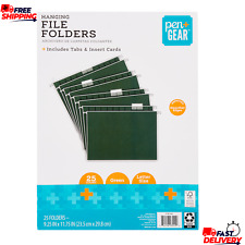 Hanging Organizer File Cabinet Folders Letter Size Green 25 Pack Folder Hanger