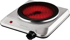 Ovente Electric Single Infrared Burner With 7.5 Ceramic Glass Hot Plate Bgi201s