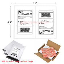 Round Corner Shipping Labels 8.5 X 5.5 Half Sheets Self Adhesive 2 Per Sheet