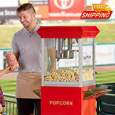New Commercial Popcorn Maker Machine 8 Oz Popper Concession Kettle 120v 850w