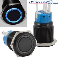 34 19mm Momentary Push Button Power Starter Switch Boat Horn Metal W Led