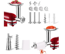Metal Food Grinder Attachment For Kitchen-aid Stand Mixers Includes 3 Sausage