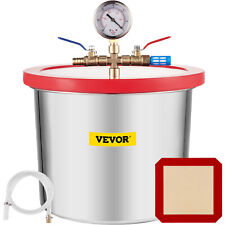 Vevor 2 Gallon Vacuum Chamber Kit Stainless Steel 160f Silicone Gasket Epoxies