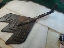 Primitive Hay Knife Antique Cast Iron Solid Socket Farm Tool Head Blade Cutter