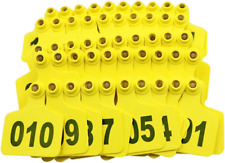 Large Plastic Livestock Ear Tags For Sheep Cattle Calf Hog With Number 001-100
