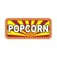 Food Truck Decals Popcorn Style E Restaurant Food Concession Sign White