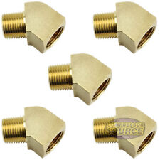 Rapid Air 45 Degree 14 Npt Pipe Thread Brass Elbow Fitting Usa 50130 5-pack