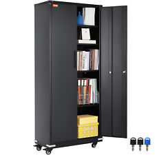 Vevor Metal Storage Cabinet Rolling Garage Storage Cabinet 4 Adjustable Shelves