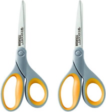 Westcott 13901 8-inch Titanium Scissors For Office And Home Yellowgray 2 Pack