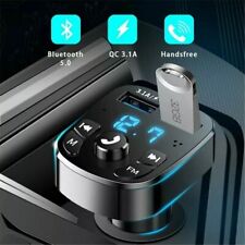 Bluetooth 5.0 Wireless Handsfree Car Fm Transmitter Mp3 Player 2usb Charger Kit