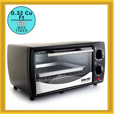 Better Chef 9 Liter Toaster Oven Broiler In Black With Stainless Stell Front