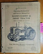 Massey Harris Ferguson 44 Diesel Tractor Row Crop Standard Owner Operator Manual