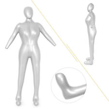 Full Body Woman Female Inflatable Mannequin Dummy Torso Display Model Pvc Silver