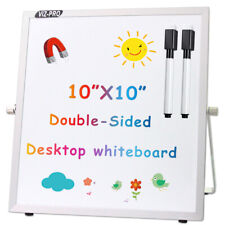 Viz-pro Small Magnetic Dry Erase Board 10 X 10 White Board With Marker Pen