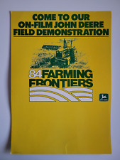 Vtg 1984 John Deere Tractor Sign 21x15 Farming Frontiers Advertising Rare Farm