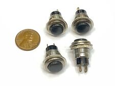 4 X Black Small No Momentary 12mm Push Button Switch Round 12v On Off G23