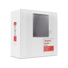 Staples Standard 5-inch D 3-ring View Binder White 26360-cc 976179