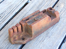 Vintage Cast Iron Sickle Mower Section Anvil Rivet Repair Chain Break Farm Tool