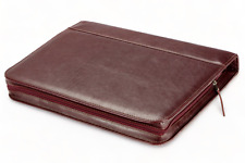 A4 Zipped Conference Folder Real Leather Business Folder Document 19 Bl 0-2